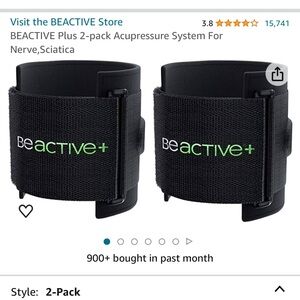 Beactive Plus 2 Pack Accuupressure System for Nerve Sciatica Wrap